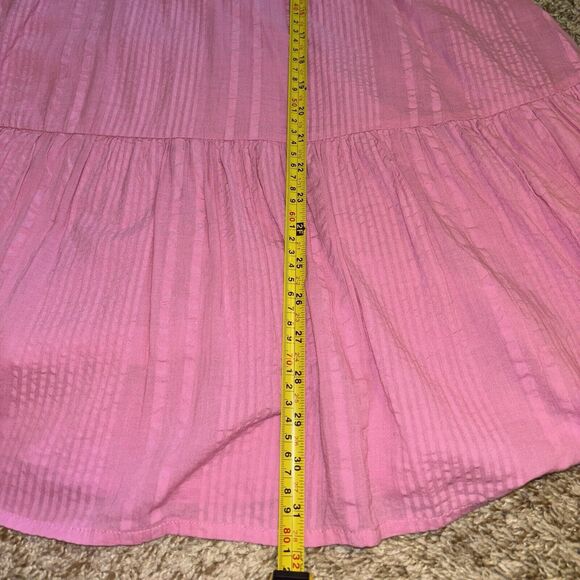 Urban Outfitters‎ Maisy High Neck Frock Pink Ruffle Dress Sz S Mod Retro Twee - Picture 5 of 15